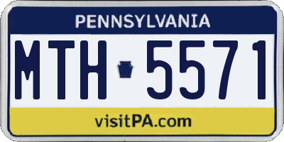 PA license plate MTH5571