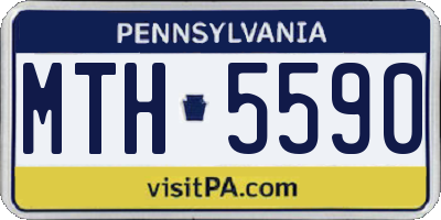 PA license plate MTH5590