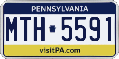 PA license plate MTH5591
