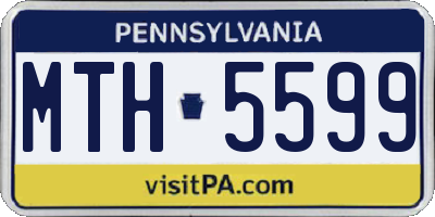 PA license plate MTH5599
