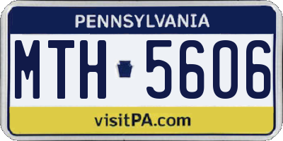 PA license plate MTH5606