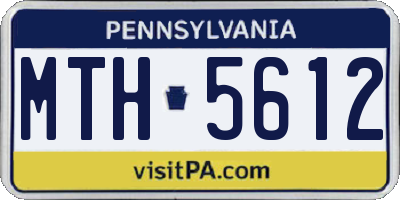 PA license plate MTH5612