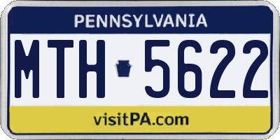 PA license plate MTH5622