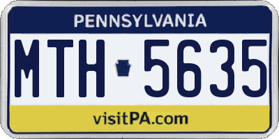 PA license plate MTH5635