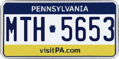 PA license plate MTH5653
