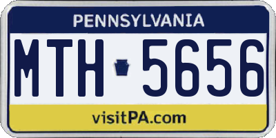 PA license plate MTH5656