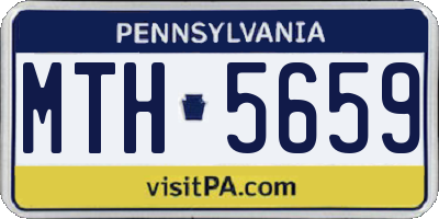 PA license plate MTH5659