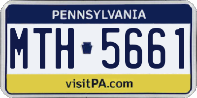 PA license plate MTH5661