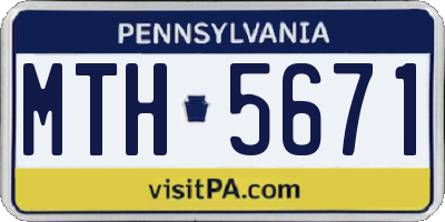 PA license plate MTH5671
