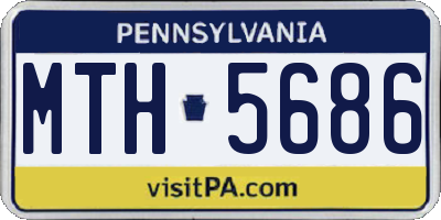 PA license plate MTH5686