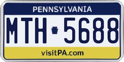 PA license plate MTH5688