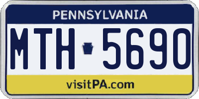 PA license plate MTH5690