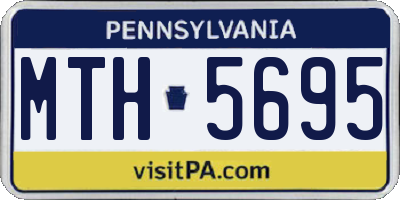 PA license plate MTH5695