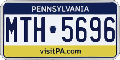 PA license plate MTH5696