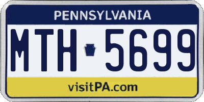 PA license plate MTH5699