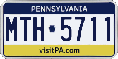 PA license plate MTH5711