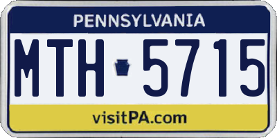 PA license plate MTH5715