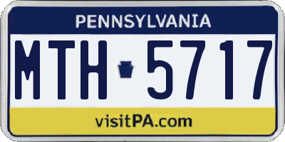 PA license plate MTH5717