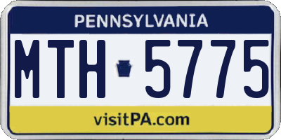 PA license plate MTH5775