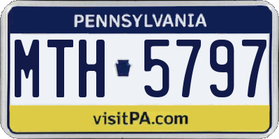 PA license plate MTH5797