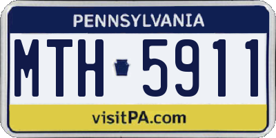 PA license plate MTH5911