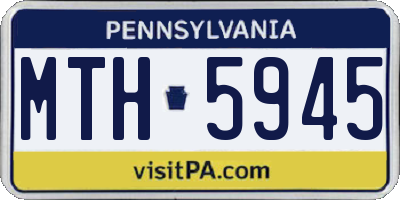 PA license plate MTH5945