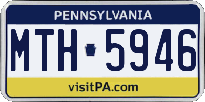 PA license plate MTH5946