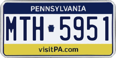 PA license plate MTH5951