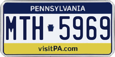 PA license plate MTH5969