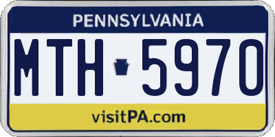 PA license plate MTH5970