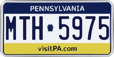 PA license plate MTH5975