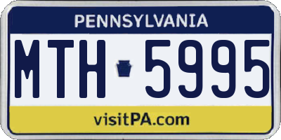 PA license plate MTH5995