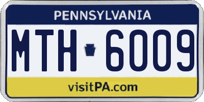 PA license plate MTH6009
