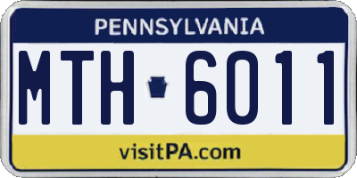 PA license plate MTH6011