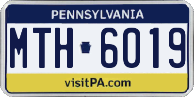 PA license plate MTH6019