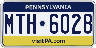 PA license plate MTH6028