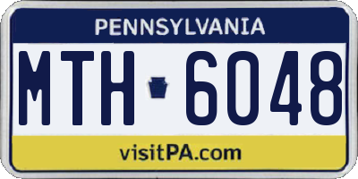 PA license plate MTH6048