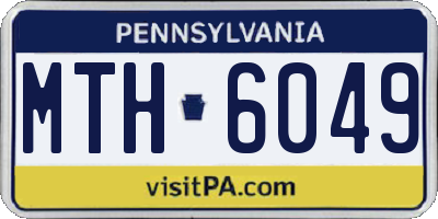 PA license plate MTH6049