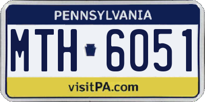 PA license plate MTH6051