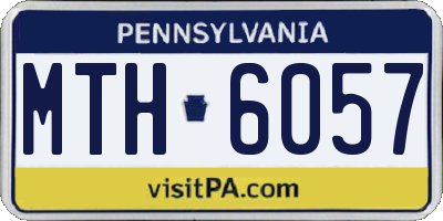PA license plate MTH6057