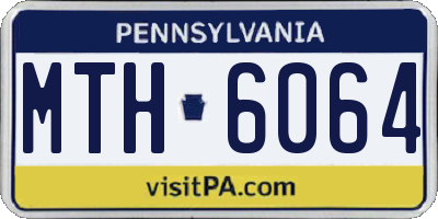 PA license plate MTH6064