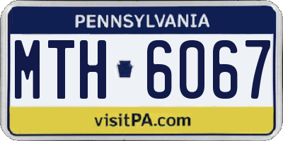 PA license plate MTH6067