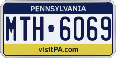 PA license plate MTH6069