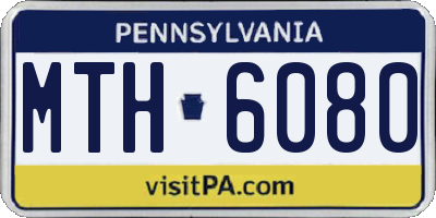 PA license plate MTH6080