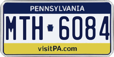 PA license plate MTH6084