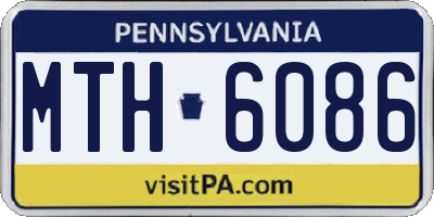 PA license plate MTH6086