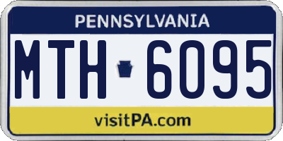 PA license plate MTH6095