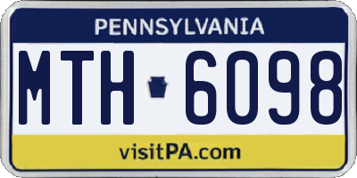 PA license plate MTH6098