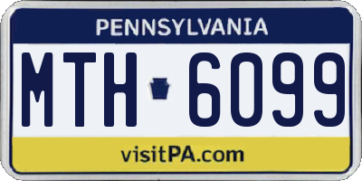 PA license plate MTH6099