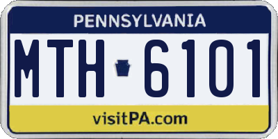 PA license plate MTH6101